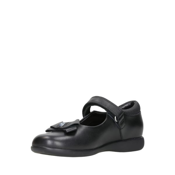 Clarks Girls Prime Skip School Shoes Black | CA-726951